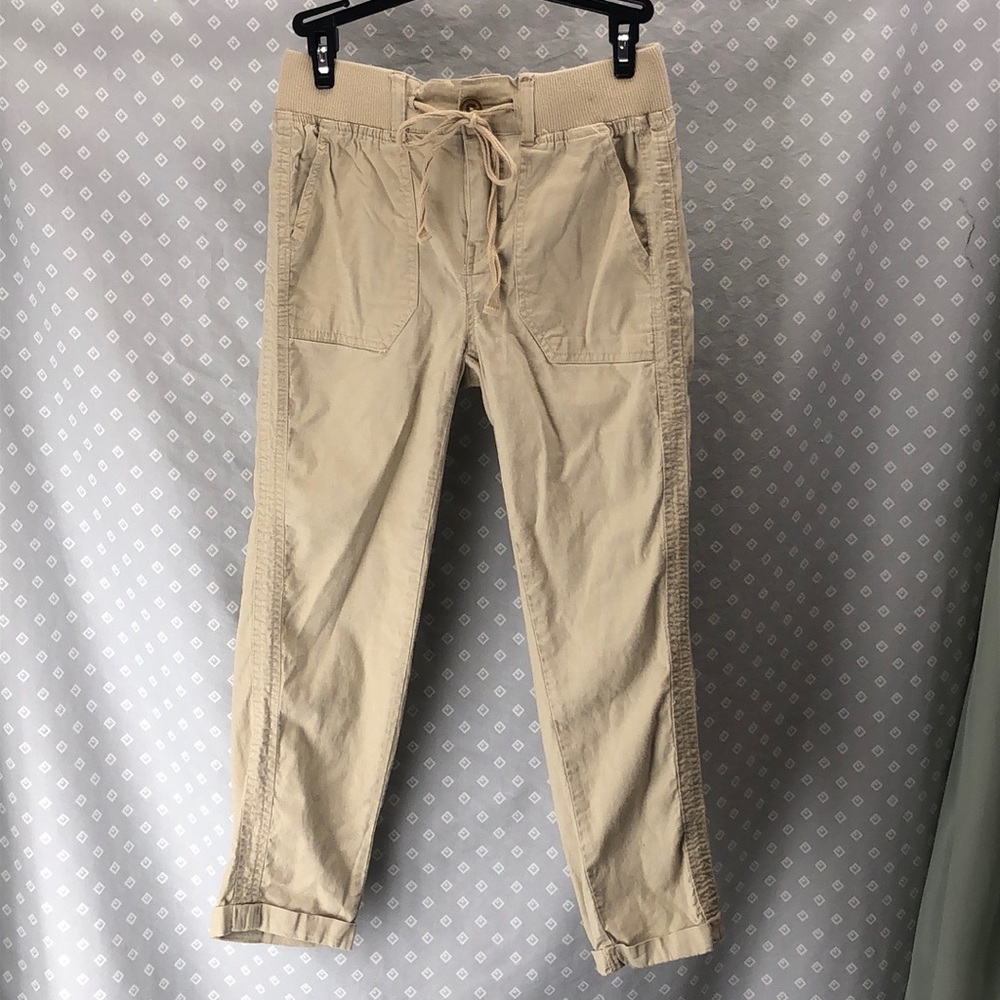 Cute Khaki Pants with Drawstring